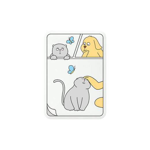 限时折上折【人生的回弹力】猫狗日常 POPGRIP泡泡骚手机粘贴式气囊支架 Popout异形系列 白色 小猫 小狗 卡通 商品图2