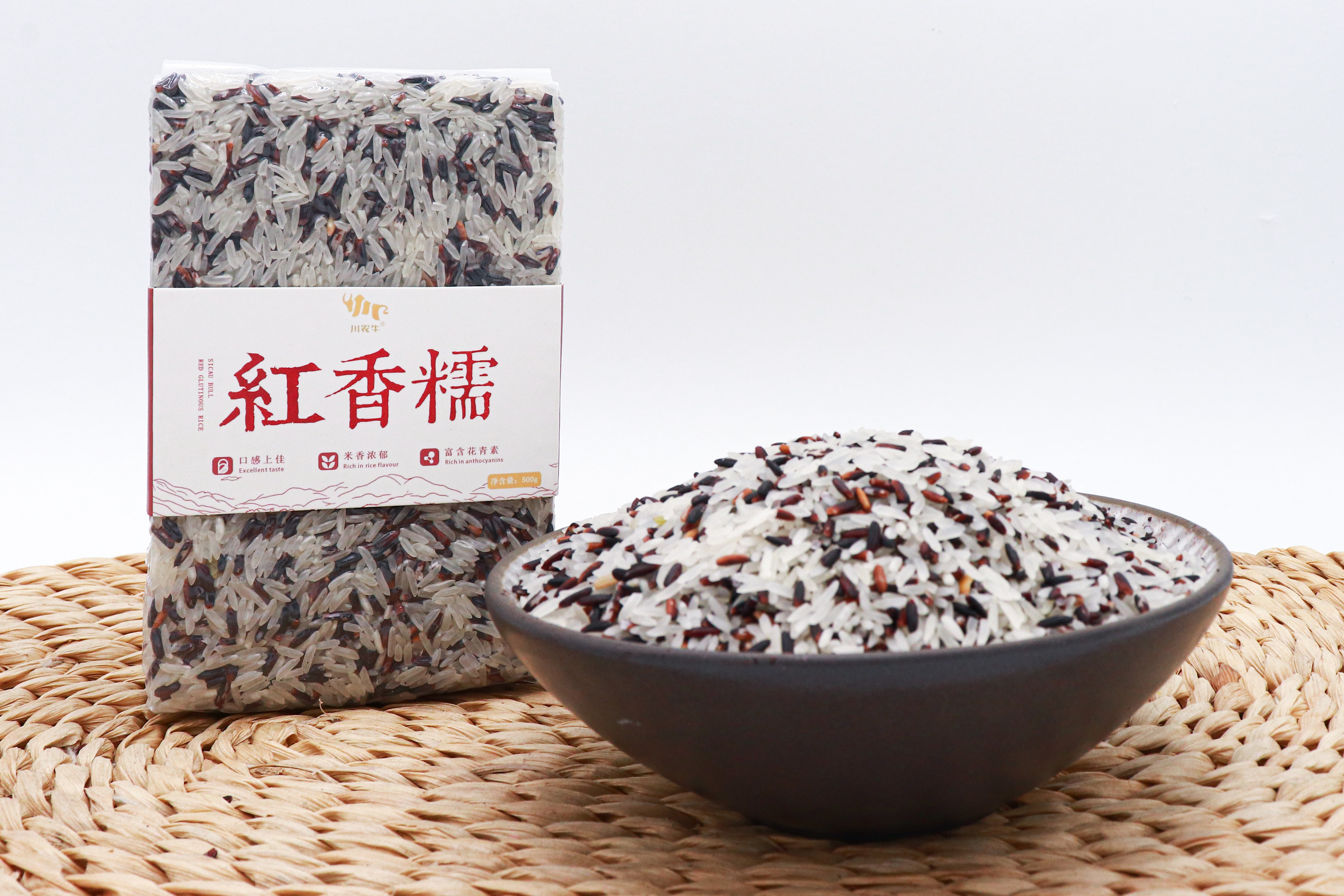 川农牛红香糯双色组合米500g/袋   营养搭配  富含花青素 双色更双香