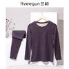Threegun三枪 【热力弹双色羊毛蚕丝暖绒】圆领女士内衣套-23892D121 商品缩略图0