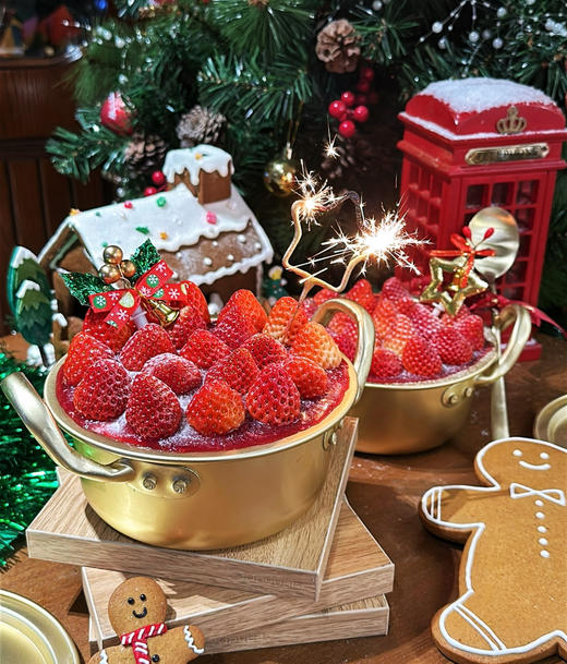 蒸蒸日上，草莓蛋糕，赠送餐具5套，烟火蜡烛 商品图1