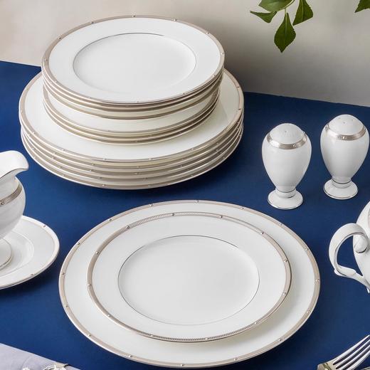 Noritake则武 ROCHELLE欧式宫廷风骨瓷餐具餐盘套装组合家用碗盘则武32头中餐具套装（铂金色） 商品图4