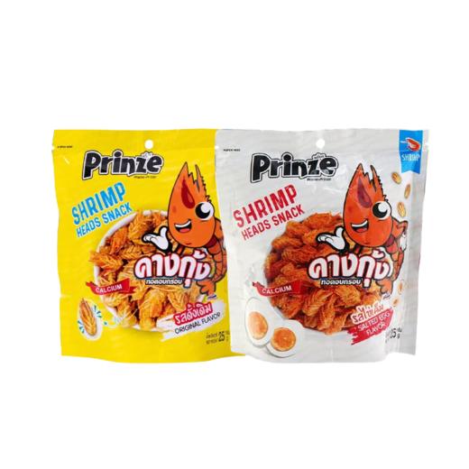 prinze咸蛋黄味/原味虾头酥25g 酥脆入味可以直接吃的虾头 152729/152728 商品图0