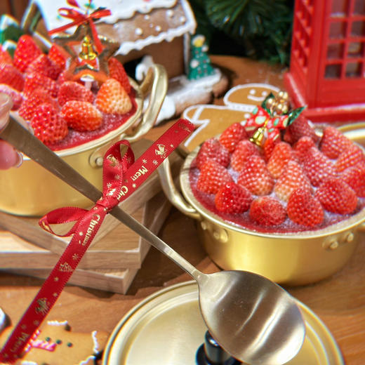 蒸蒸日上，草莓蛋糕，赠送餐具5套，烟火蜡烛 商品图5