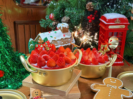 蒸蒸日上，草莓蛋糕，赠送餐具5套，烟火蜡烛 商品图8