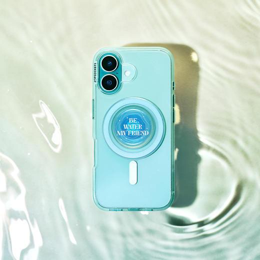 【心中潮汐】我融于万物 POPGRIP泡泡骚手机粘贴式气囊支架 PlantCore植物基系列 蓝色 字母 商品图1