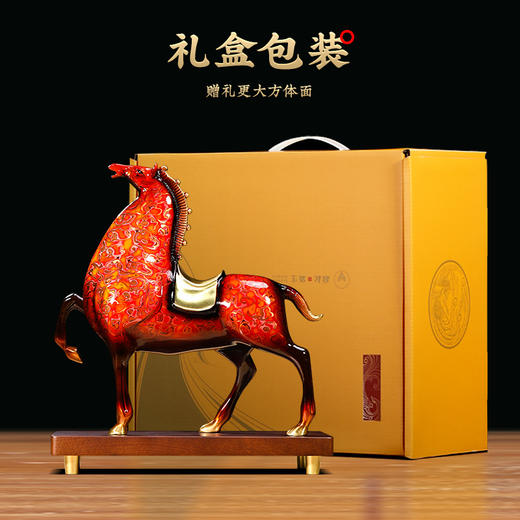 E-QK-BJ0907-1B 一马当先 纯铜大漆工艺将军马 商品图3