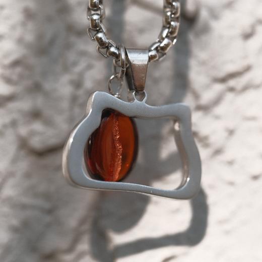 Stillcoffee 还是咖啡猫头项链 商品图3