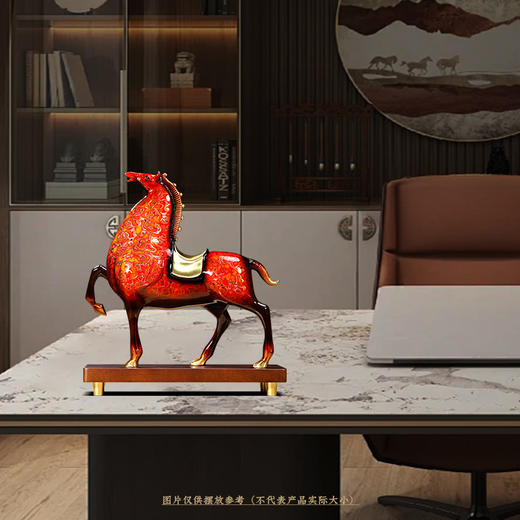 E-QK-BJ0907-1B 一马当先 纯铜大漆工艺将军马 商品图2