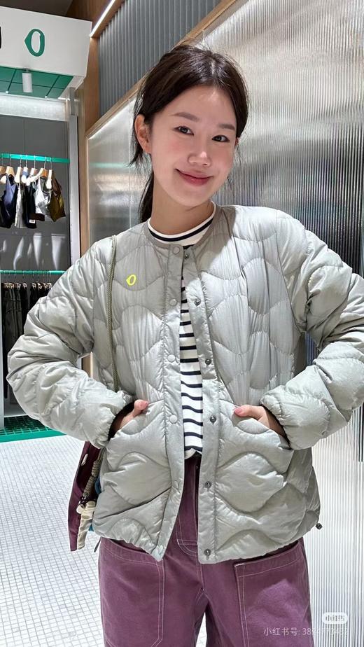 素然冬季女士户外圆领开衫羽绒服外套 商品图9