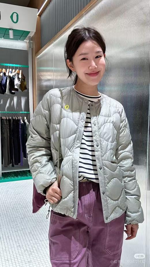 素然冬季女士户外圆领开衫羽绒服外套 商品图8