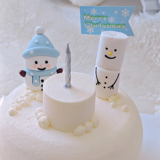 小雪人雪屋蛋糕（奶油戚风蛋糕） 商品图4