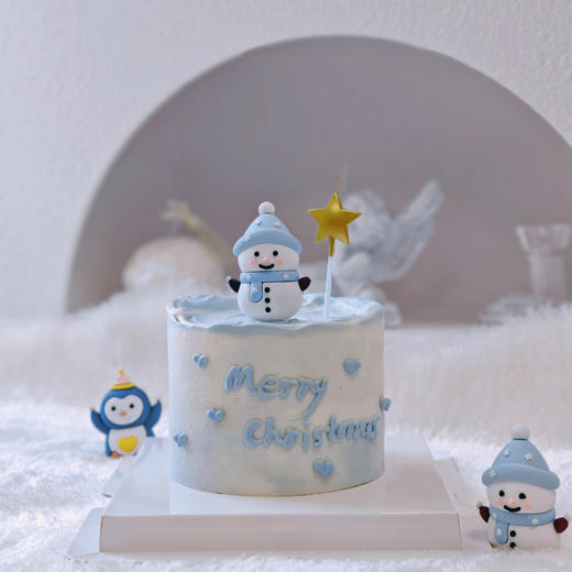 小雪人星星蛋糕（奶油戚风蛋糕） 商品图5