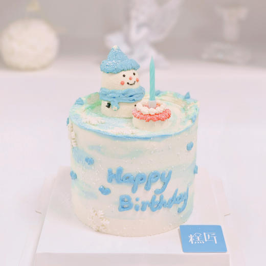 立体奶油霜小雪人蛋糕（奶油戚风蛋糕） 商品图7
