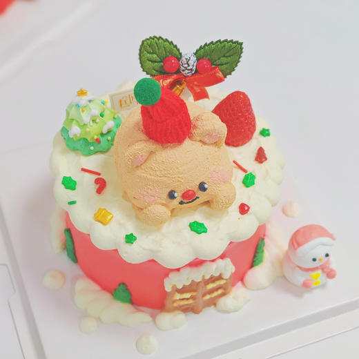 黄油小熊圣诞蛋糕（奶油戚风蛋糕） 商品图5