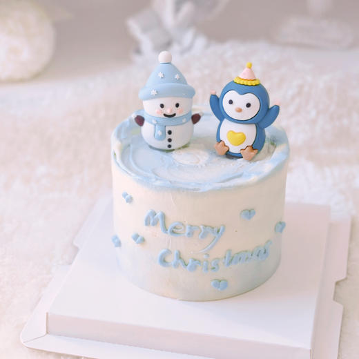 小雪人和小企鹅蛋糕（奶油戚风蛋糕） 商品图4