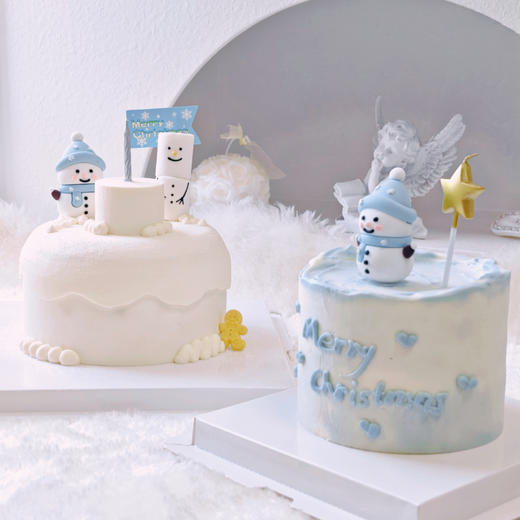 小雪人雪屋蛋糕（奶油戚风蛋糕） 商品图3