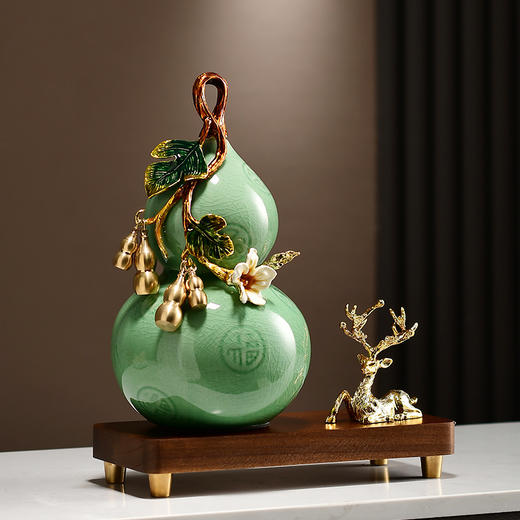 E-ZSG-2414  一鹿五福葫芦 摆件 商品图1