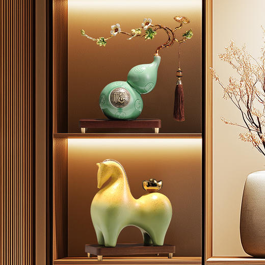 E-ZSG-2415  灵芝如意葫芦 摆件 商品图2