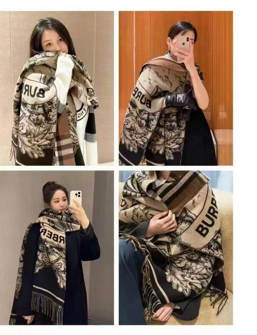 Bur重磅山羊绒双面围巾！既可以当围巾也可以做披肩哦 商品图0