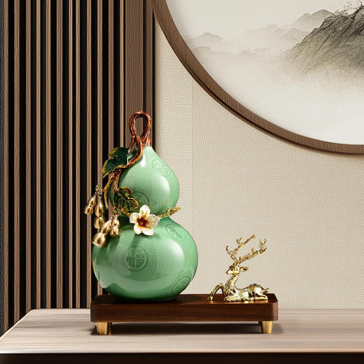 E-ZSG-2414  一鹿五福葫芦 摆件 商品图4