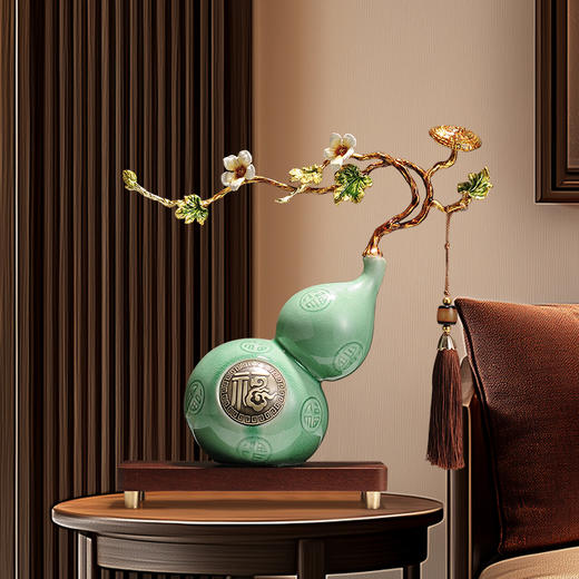 E-ZSG-2415  灵芝如意葫芦 摆件 商品图4