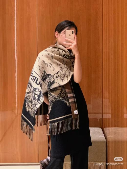 Bur重磅山羊绒双面围巾！既可以当围巾也可以做披肩哦 商品图1