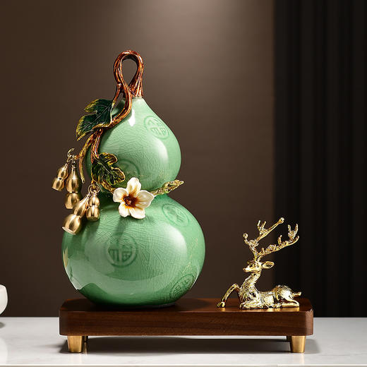 E-ZSG-2414  一鹿五福葫芦 摆件 商品图3