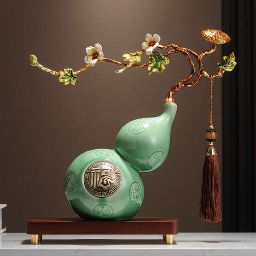 E-ZSG-2415  灵芝如意葫芦 摆件 商品图1