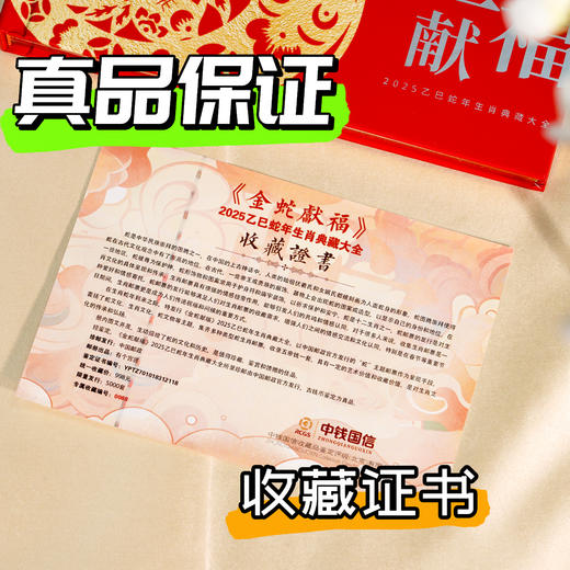 2025乙巳蛇年《金蛇献福》+《乙巳蛇》生肖纪念 （4-1204） 商品图2