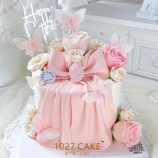 1027CAKE | 鲜花主蛋糕  仙女  蝴蝶结  玫瑰 粉色系（需提前2-3天预定） 商品图0