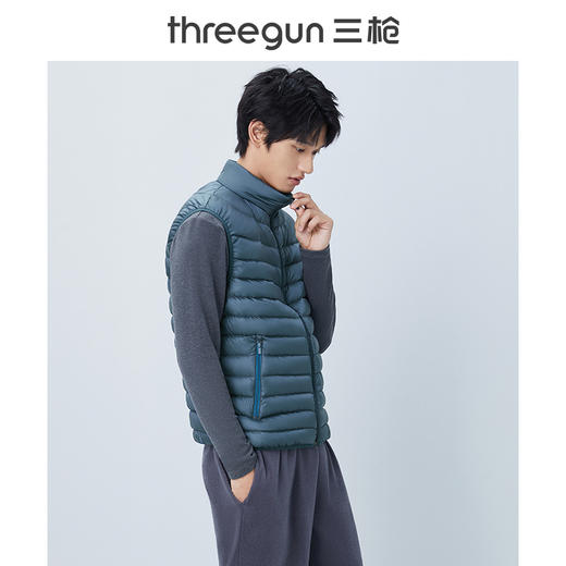 Threegun三枪 【鹅绒】男士羽绒背心-81909A011 商品图3