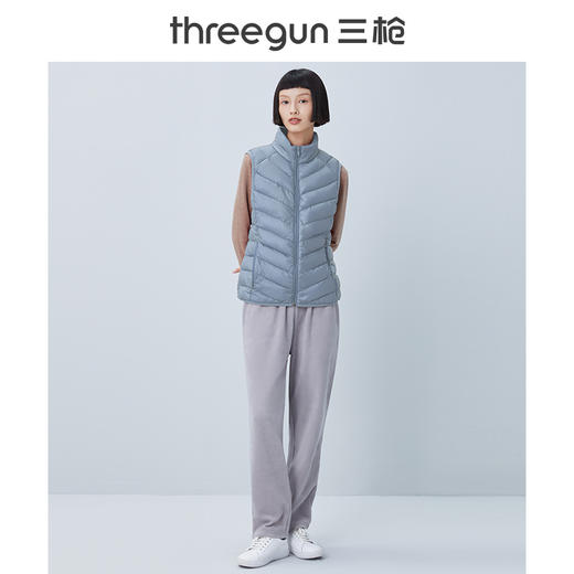 Threegun三枪 【鹅绒】女士羽绒背心-81938A011 商品图3