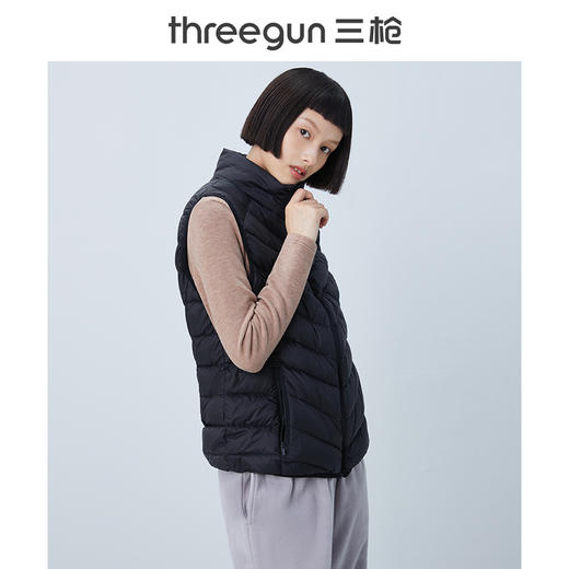 Threegun三枪 【鹅绒】女士羽绒背心-81938A011 商品图6