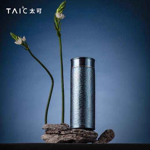 TAIC太可钛艺直滤杯纯钛保温杯手工锤纹送礼轻奢高端商务礼盒装 商品图4