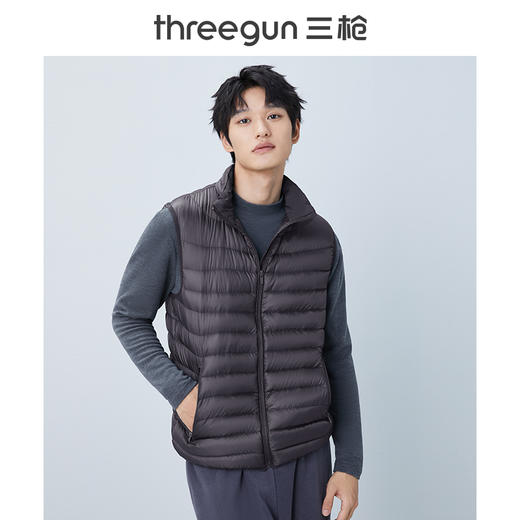 Threegun三枪 【鹅绒】男士羽绒背心-81909A011 商品图4