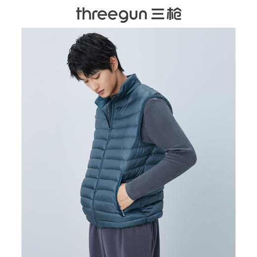 Threegun三枪 【鹅绒】男士羽绒背心-81909A011 商品图1