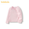 巴拉巴拉童装女童T恤儿童2025春装新款长袖上衣甜美条纹针织内搭 商品缩略图4