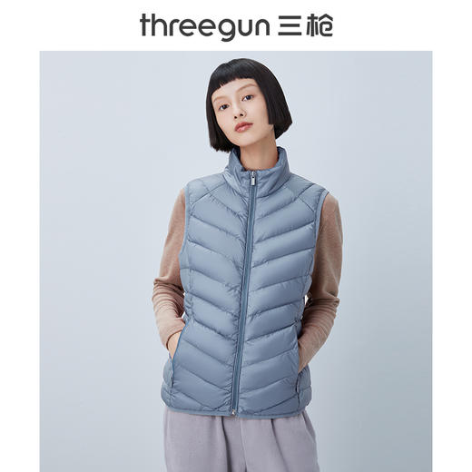 Threegun三枪 【鹅绒】女士羽绒背心-81938A011 商品图4