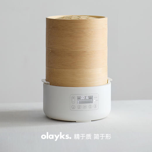 olayks立时竹笼电蒸锅家用多功能预约蒸煮小笼包馒头包子早餐机 商品图1
