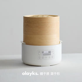 olayks立时竹笼电蒸锅家用多功能预约蒸煮小笼包馒头包子早餐机