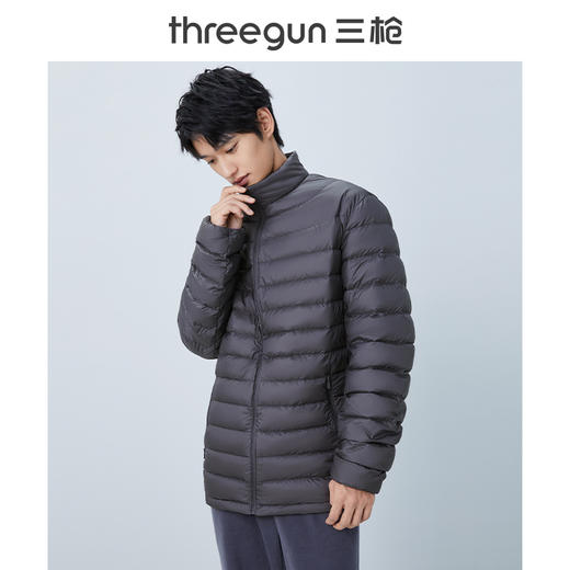 Threegun三枪 【鹅绒】立领长袖开襟男士羽绒服-81911A011 商品图2