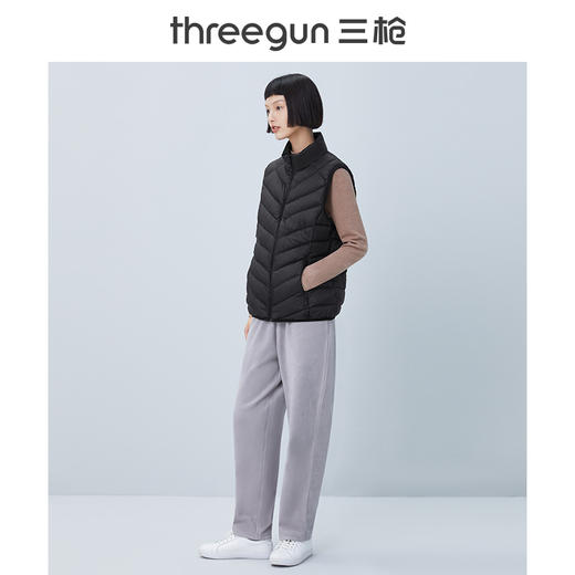 Threegun三枪 【鹅绒】女士羽绒背心-81938A011 商品图5