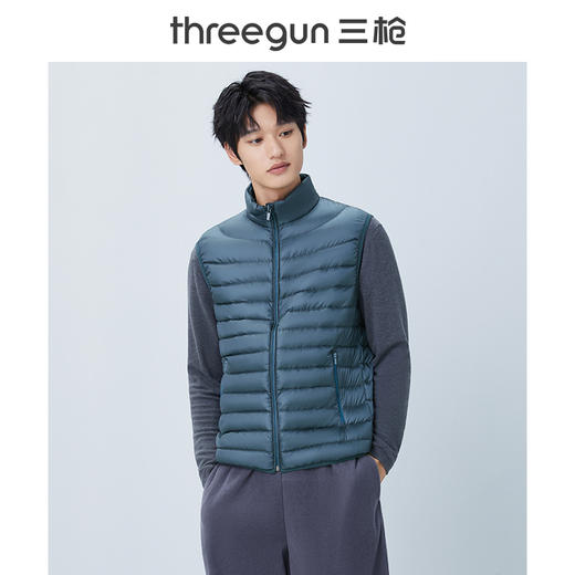 Threegun三枪 【鹅绒】男士羽绒背心-81909A011 商品图0
