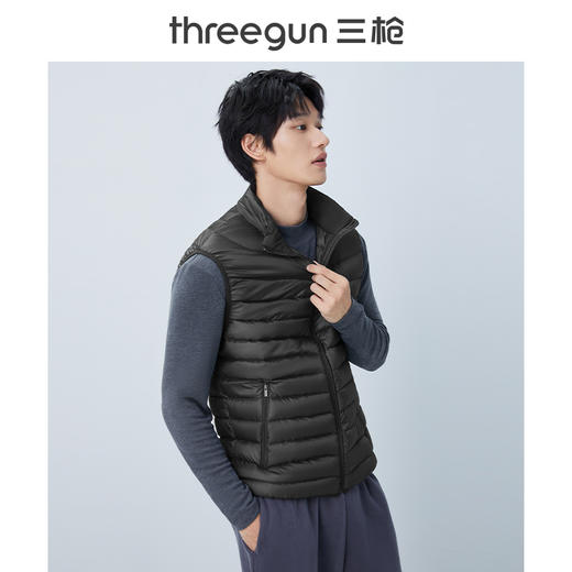 Threegun三枪 【鹅绒】男士羽绒背心-81909A011 商品图7