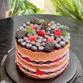 【莓果爆浆流心】满满莓果超诱人水果蛋糕