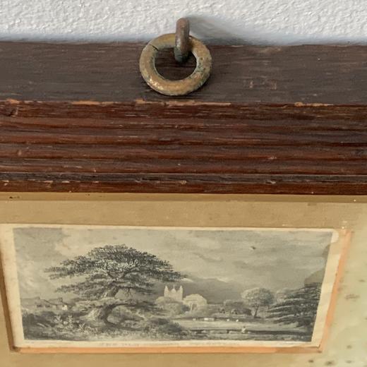 欧洲中古实木蚀刻版画 带签名 商品图1