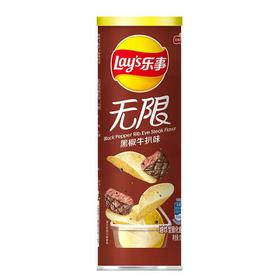 乐事薯片黑椒牛扒味罐装104g/罐