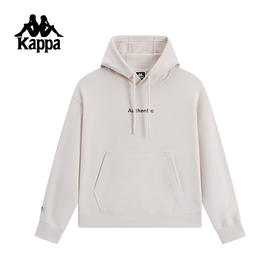 Kappa卡帕背靠背新款连帽运动卫衣女复古针织套头衫宽松休闲上衣K0F22MT80
