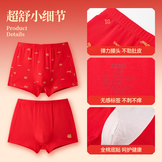 男童平角裤两件装春季新款安奈儿童装JB517043 商品图4