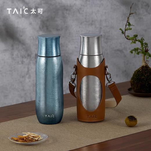 TAIC太可纯钛臻享焖茶杯双层高档焖泡保温杯390ml（星尘灰） 商品图0